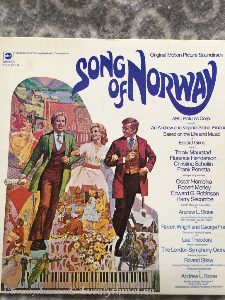 Song Of Norway. Historien Om Edvard Grieg. Filmmusikk. Lp Plate