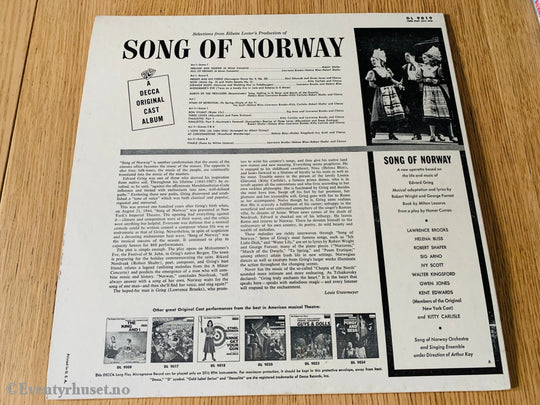 Song Of Norway. Lp. Lp Plate