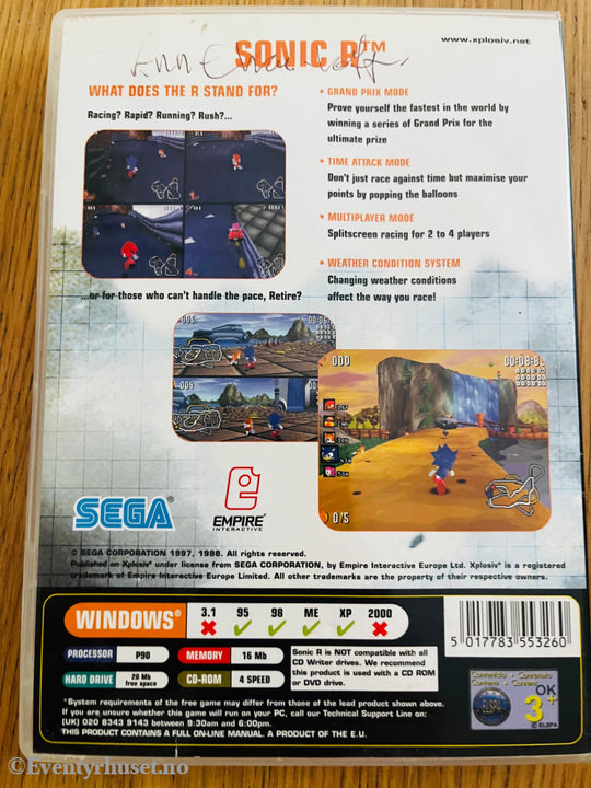 Sonic R. PC-spill.