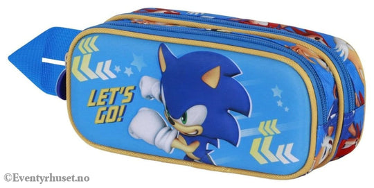 Sonic - The Hedgehog 3D Double Pencil case SEGA Go Blue Home & Gifts