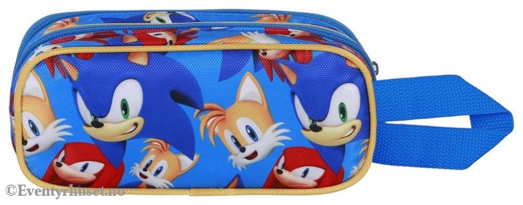 Sonic - The Hedgehog 3D Double Pencil case SEGA Go Blue Home & Gifts