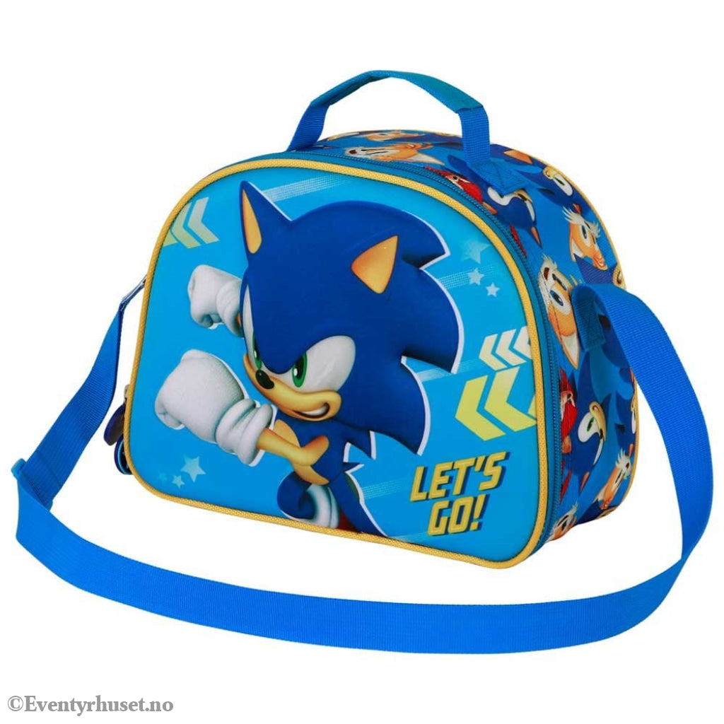 Sonic - The Hedgehog 3D Lunch Bag SEGA Go Blue Fashion & Accessories