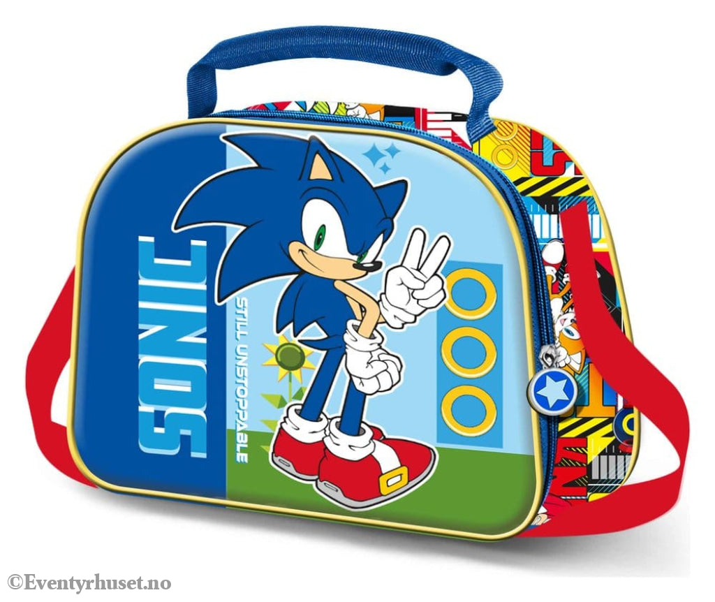 Sonic - The Hedgehog 3D Lunch Bag SEGA Unstoppable Blue Fashion & Accessories
