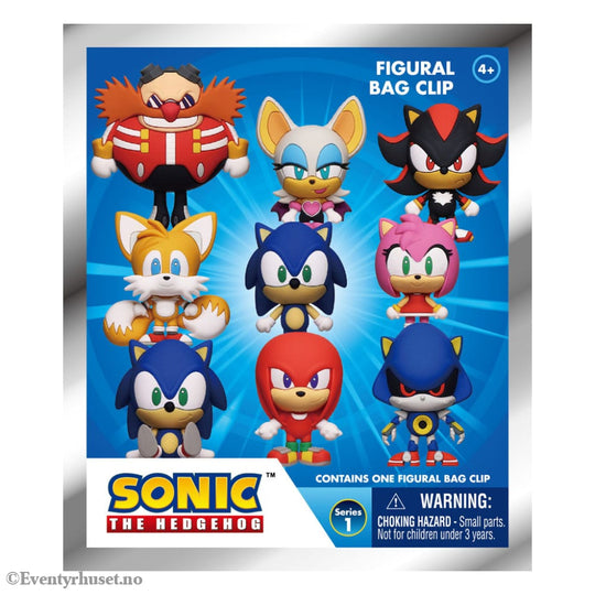 Sonic - The Hedgehog 3D PVC Bag Clips Series 1 Display (24) Fashion & Accessories
