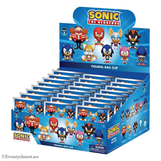 Sonic - The Hedgehog 3D PVC Bag Clips Series 1 Display (24) Fashion & Accessories