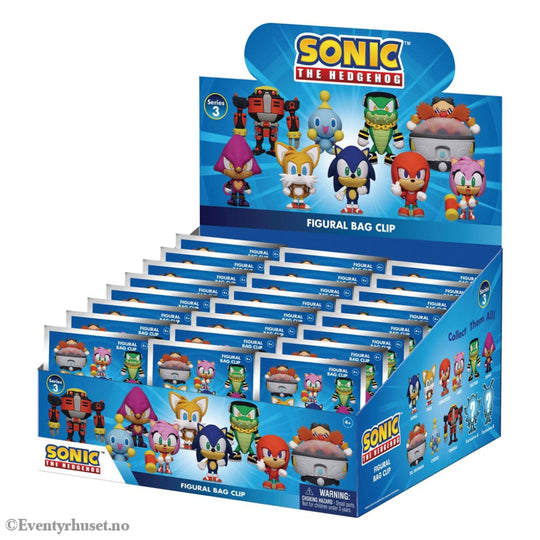 Sonic - The Hedgehog 3D PVC Bag Clips Series 3 Display (24) Fashion & Accessories