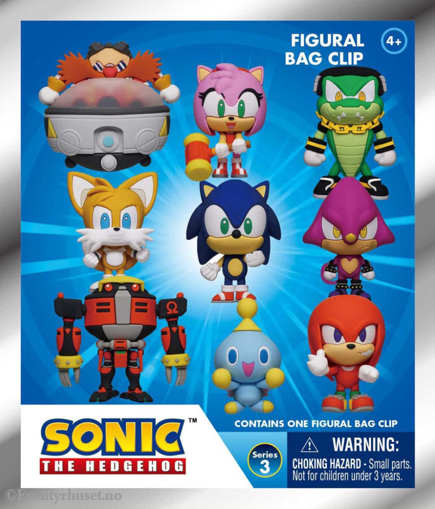 Sonic - The Hedgehog 3D PVC Bag Clips Series 3 Display (24) Fashion & Accessories