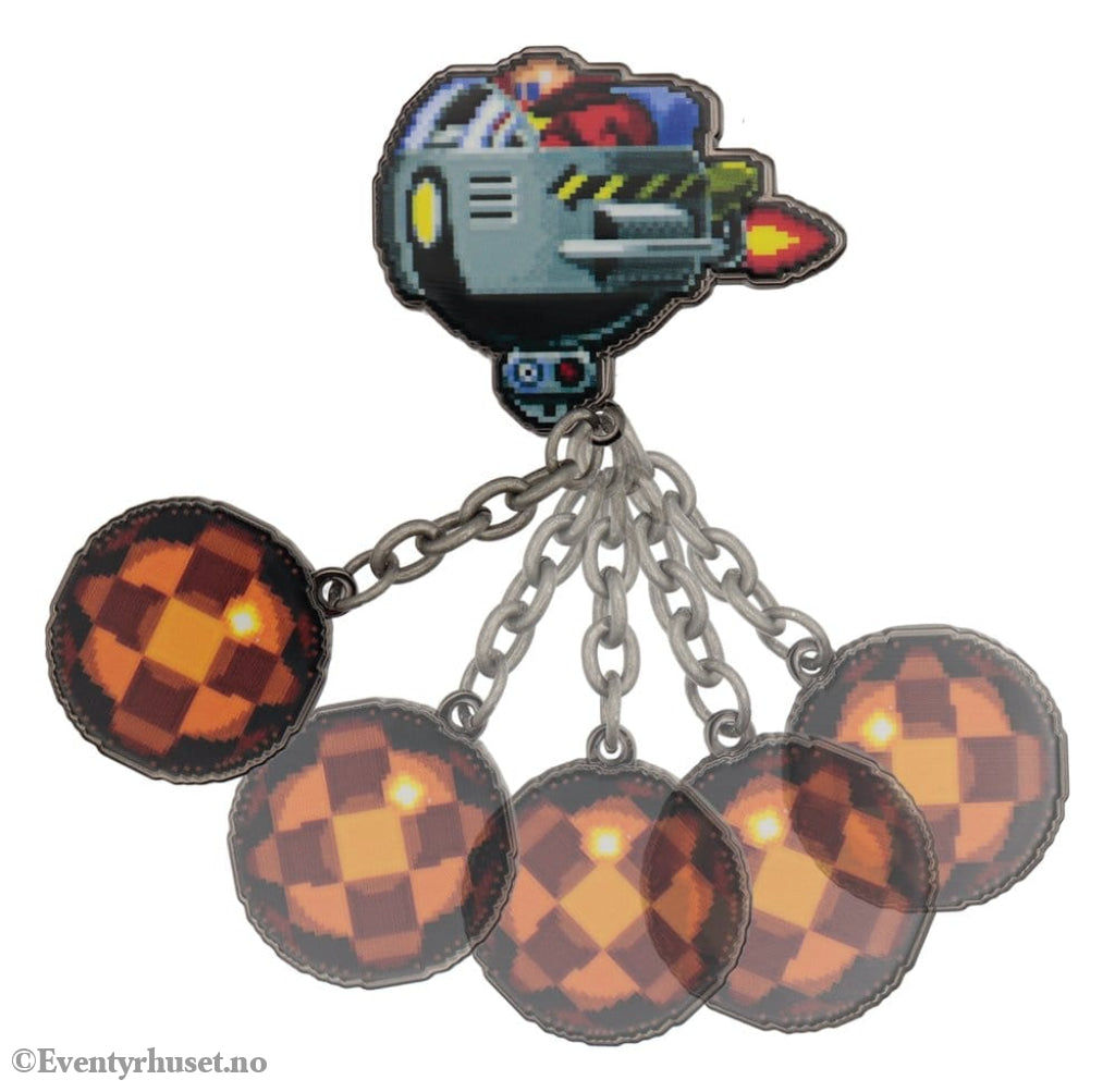 Sonic - The Hedgehog Pin Badge Dr. Eggman Egg Mobile Chained Fashion & Accessories