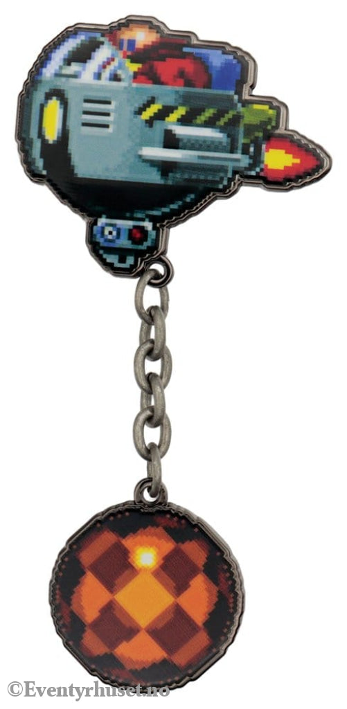 Sonic - The Hedgehog Pin Badge Dr. Eggman Egg Mobile Chained Fashion & Accessories