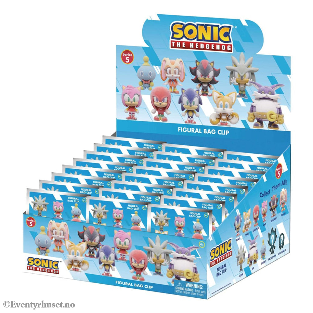 Sonic the Hedgehog PVC Bag Clips Flocking Series 5 Display (24) Fashion & Accessories