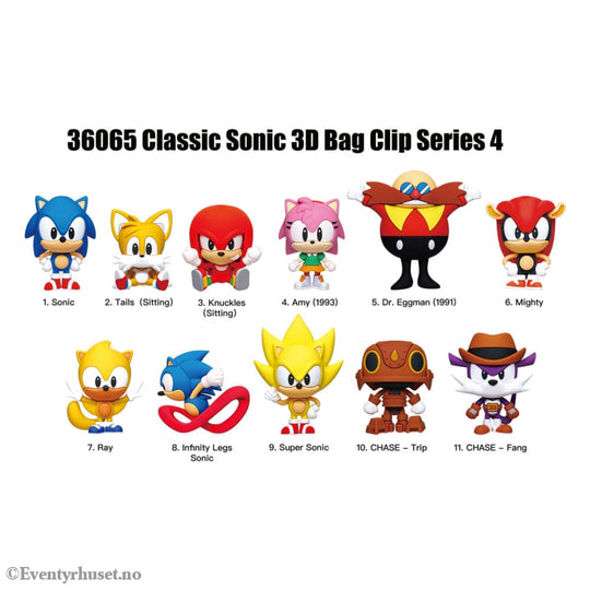 Sonic the Hedgehog PVC Bag Clips Series 4 Display (24) Fashion & Accessories