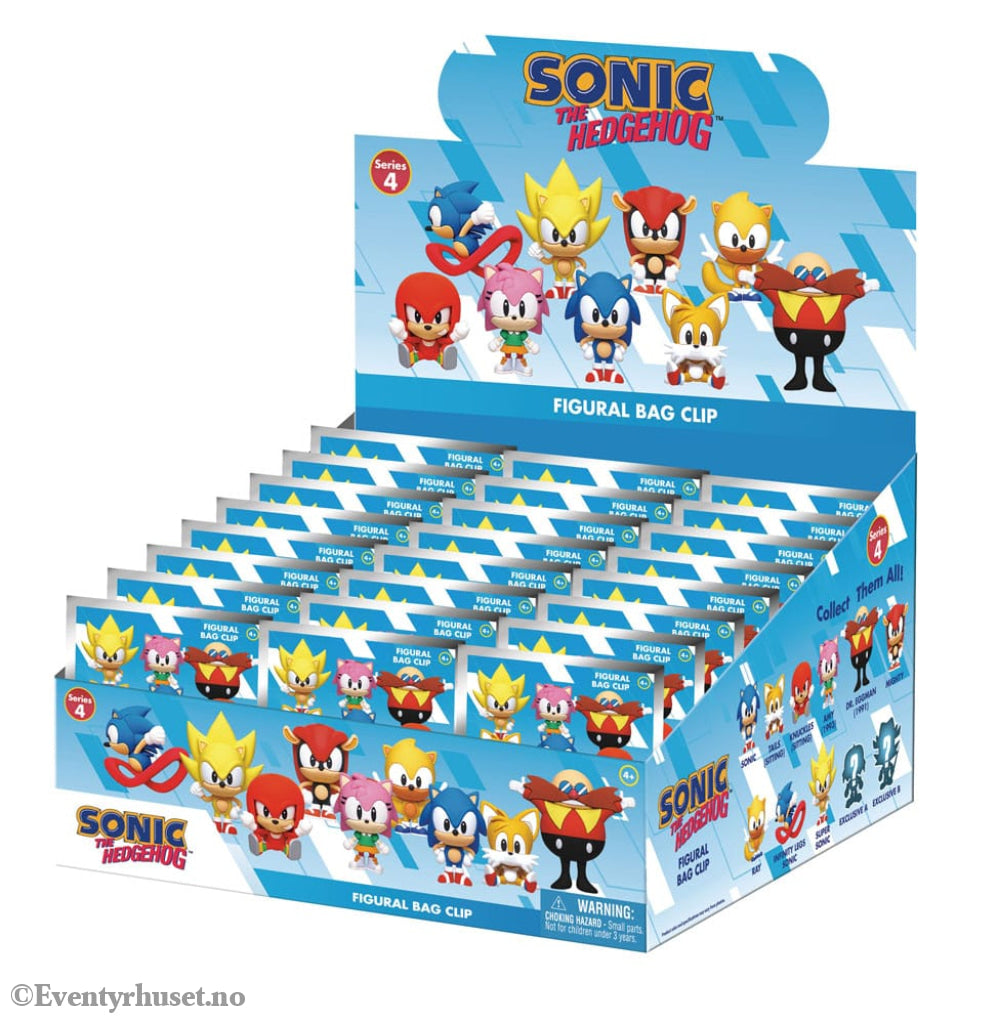 Sonic the Hedgehog PVC Bag Clips Series 4 Display (24) Fashion & Accessories