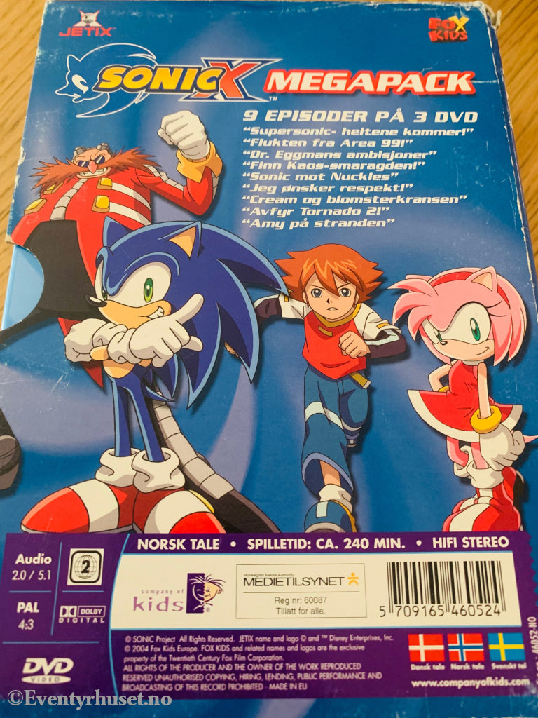 Sonic X. Megapack. 2004. Dvd Samleboks.