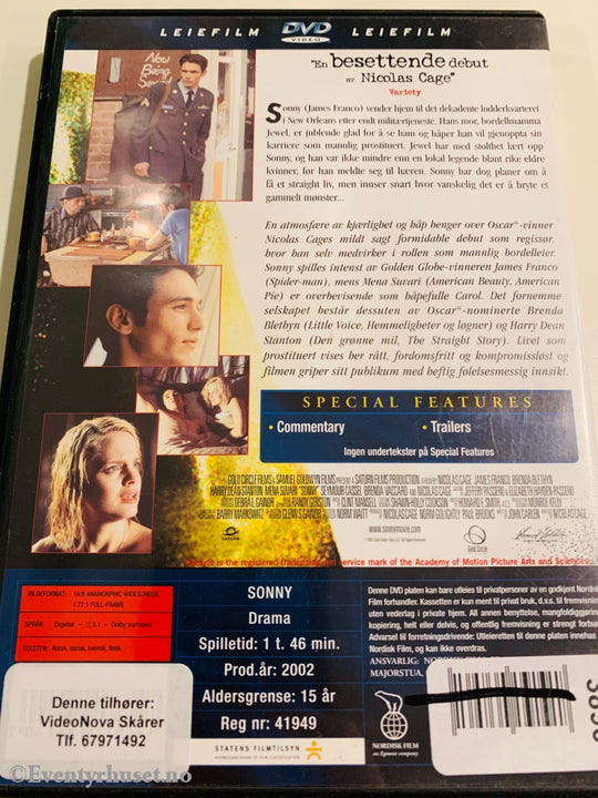 Sonny. 2002. Dvd Leiefilm.