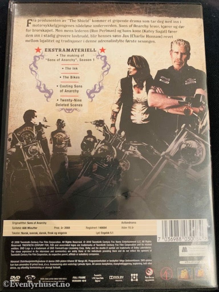 Sons Of Anarchy. Sesong 1. Dvd Samleboks.