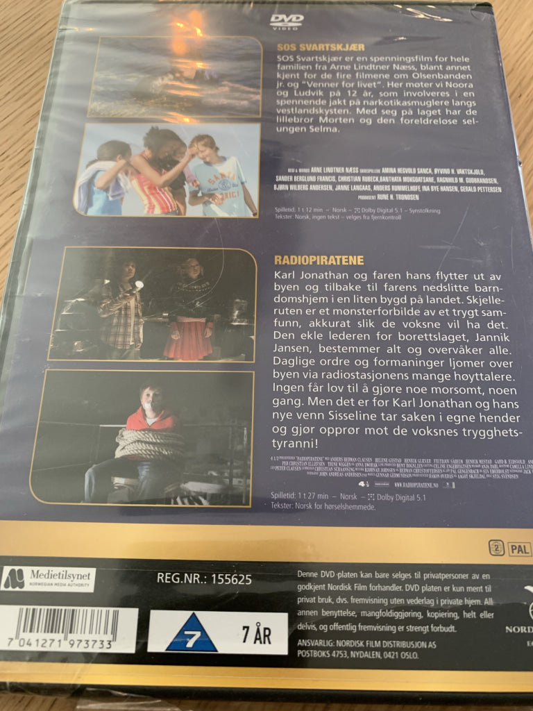 Sos Svartskjær / Radiopiratene. Dvd Ny I Plast!