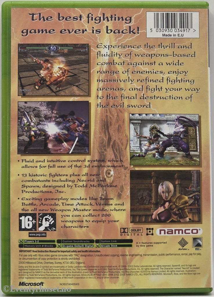 Soulcalibur II . Xbox.