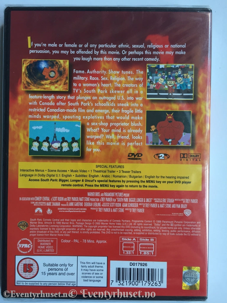 South Park. Bigger Longer & Uncut. Dvd. Dvd