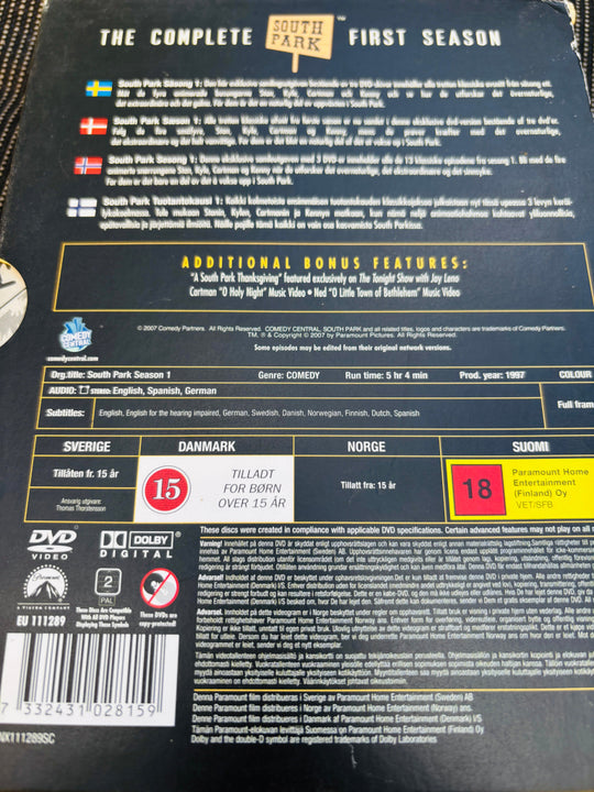 South Park Sesong 1. DVD samleboks. DVD