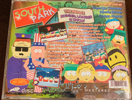 South Park: The Movie – Bigger, Longer & Uncut (1999). VCD.
