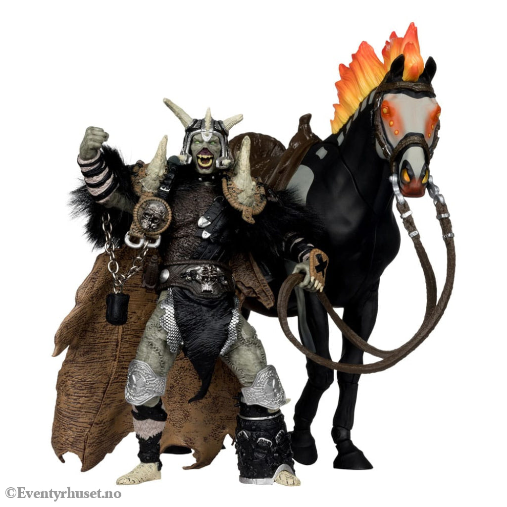 Spawn Action Figure Bloodaxe with Horse (Spawn: The Dark Ages) (McFarlane Toys 30th Anniversary) (Gold Label) 18 cm Toys