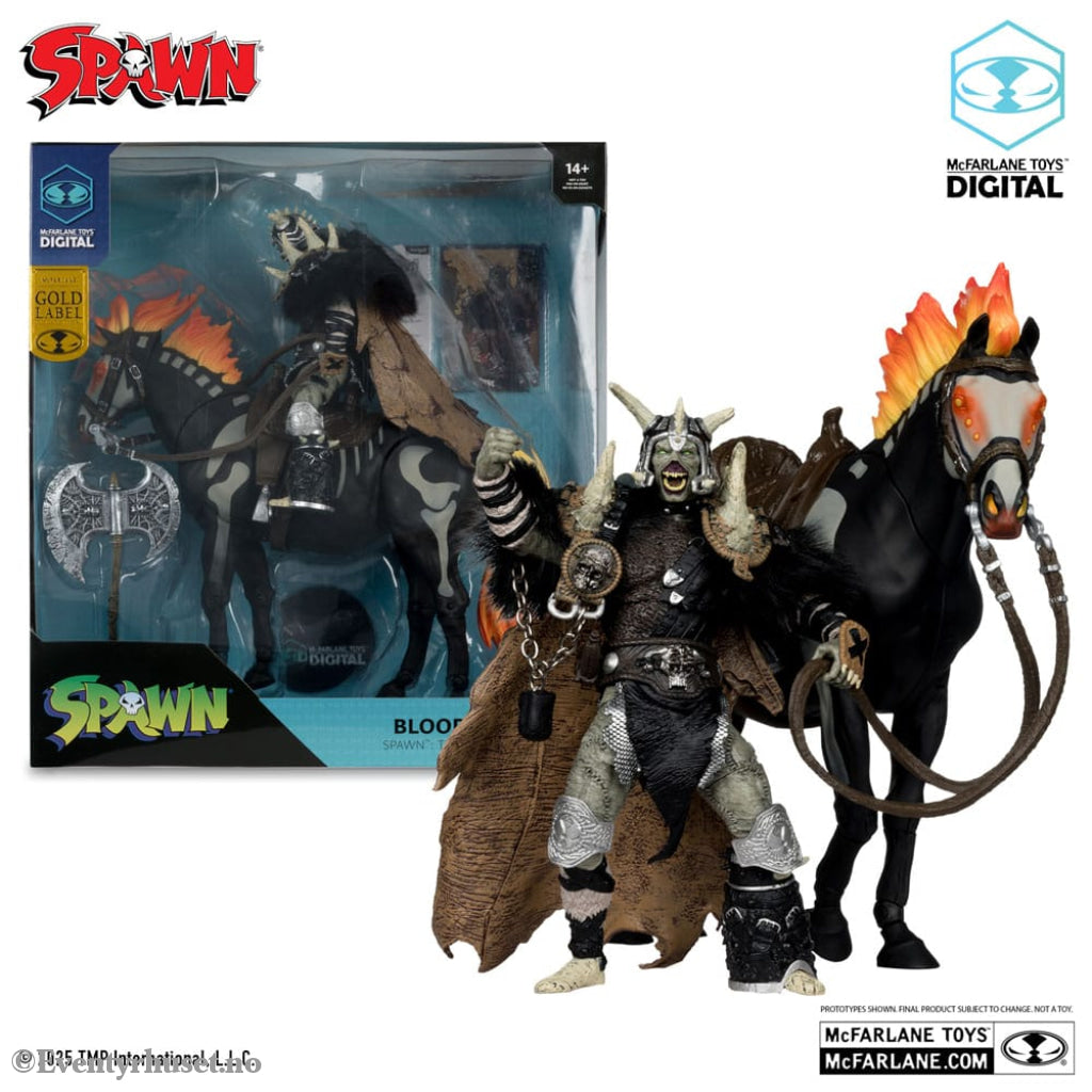 Spawn Action Figure Bloodaxe with Horse (Spawn: The Dark Ages) (McFarlane Toys 30th Anniversary) (Gold Label) 18 cm Toys
