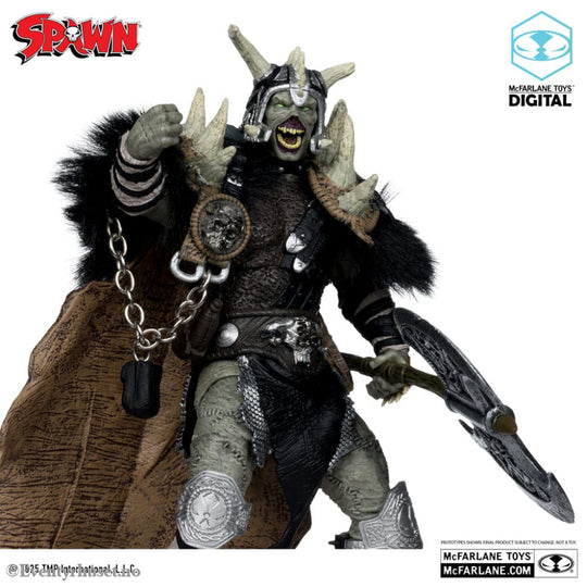 Spawn Action Figure Bloodaxe with Horse (Spawn: The Dark Ages) (McFarlane Toys 30th Anniversary) (Gold Label) 18 cm Toys