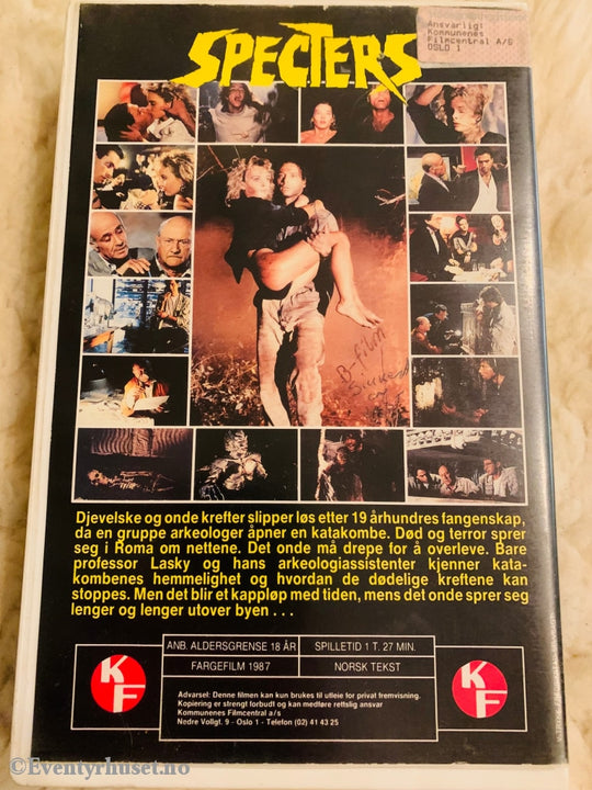 Specters. 1987. Vhs Big Box. Box