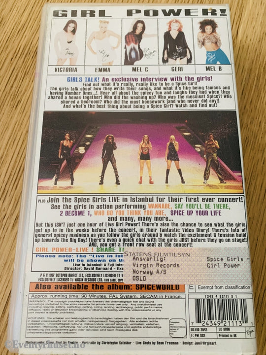 Spice Girls - Live At Istanbul. 1997. Vhs Solgt I Norge.