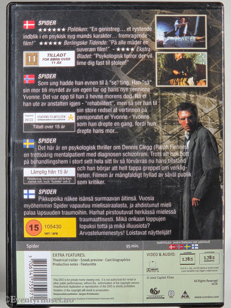 Spider. 2002. DVD.