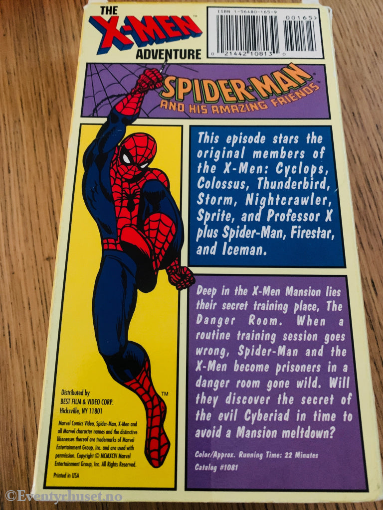 Spider-Man and His Amazing Friends: The X-Men Adventure (1981). VHS slipcase.