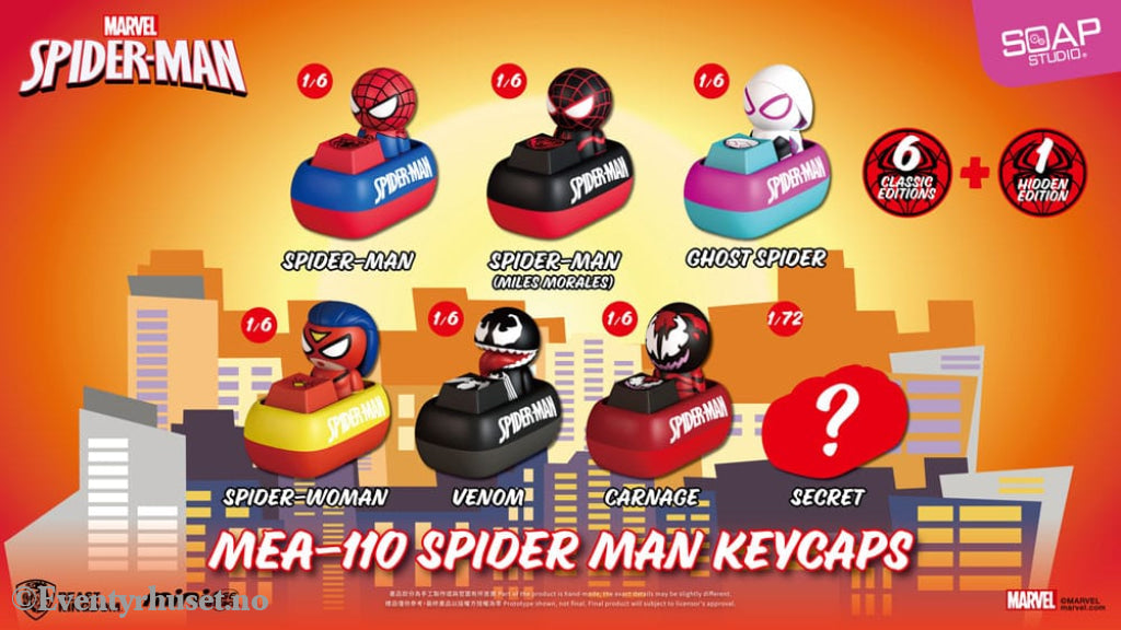 Spider Man Mini Egg Attack Blind Box Figures keycaps 5 cm Assortment (6) Toys