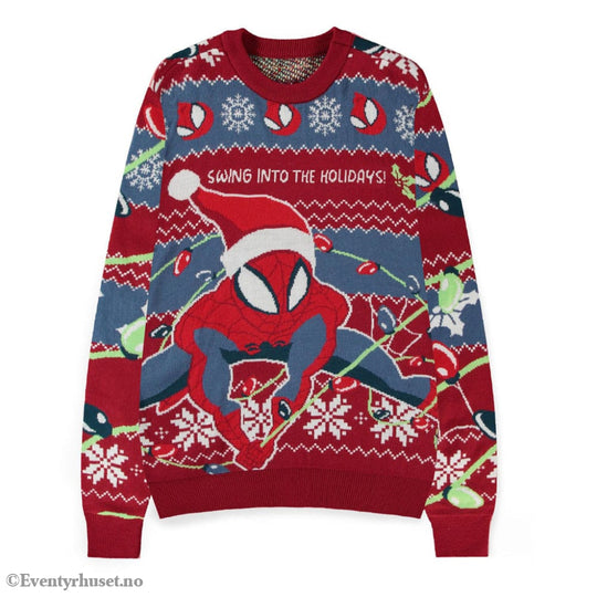 Spider-Man Sweater Swing into the Holidays (Christmas Jumper) Size S Fashion & Accessories