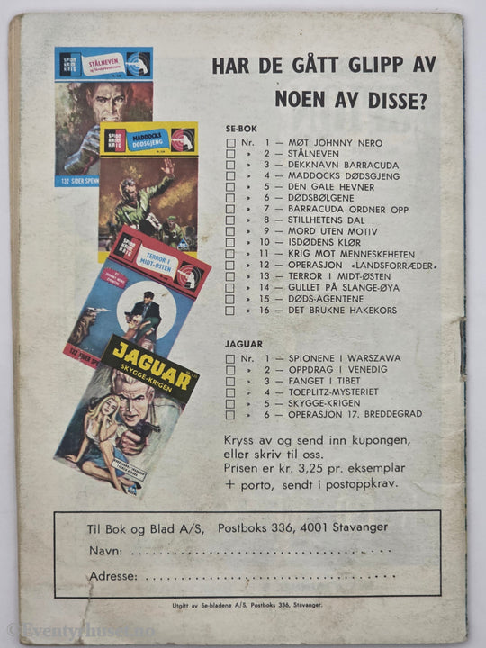 Spion 13. Februar 1974. Stedfortrederen. Hefte.
