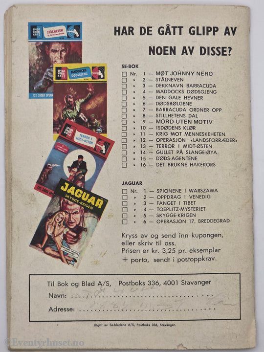 Spion 13. Februar 1975. Aksjon i Norge. Hefte.