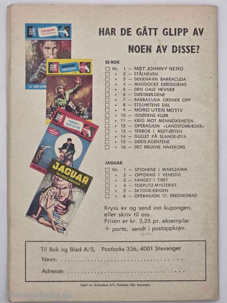 Spion 13. Juli 1975. Tjeneren. Hefte.