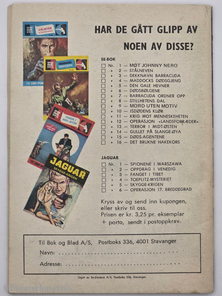 Spion 13. Mars 1976. Forfulgt. Hefte.