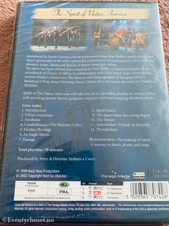 Spirit: The Journey of Native American Music (1998). DVD. Ny i plast!