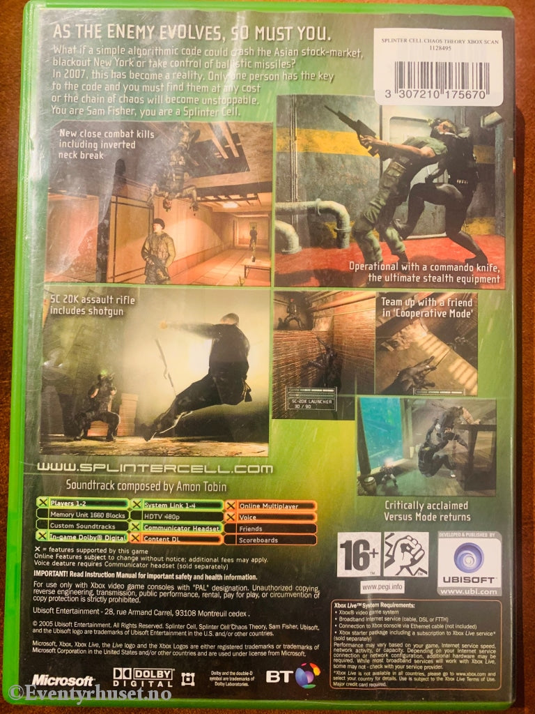 Splinter Cell - Chaos Theory. Xbox. Xbox