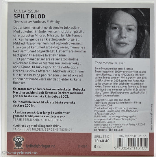 Split Blood – Åsa Larsson . Lydbok på CD.