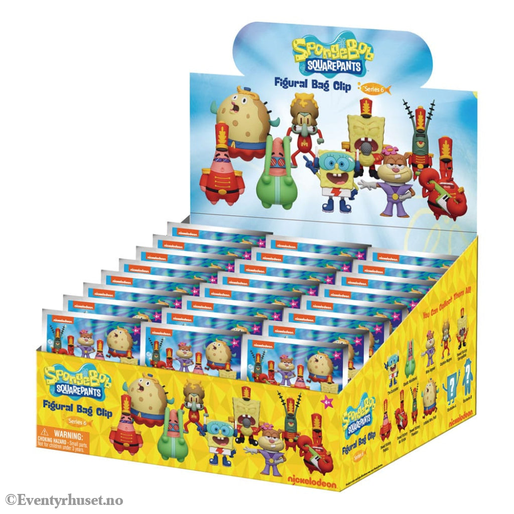 SpongeBob Squarepants 3D PVC Bag Clips Series 6 Display (24) Fashion & Accessories