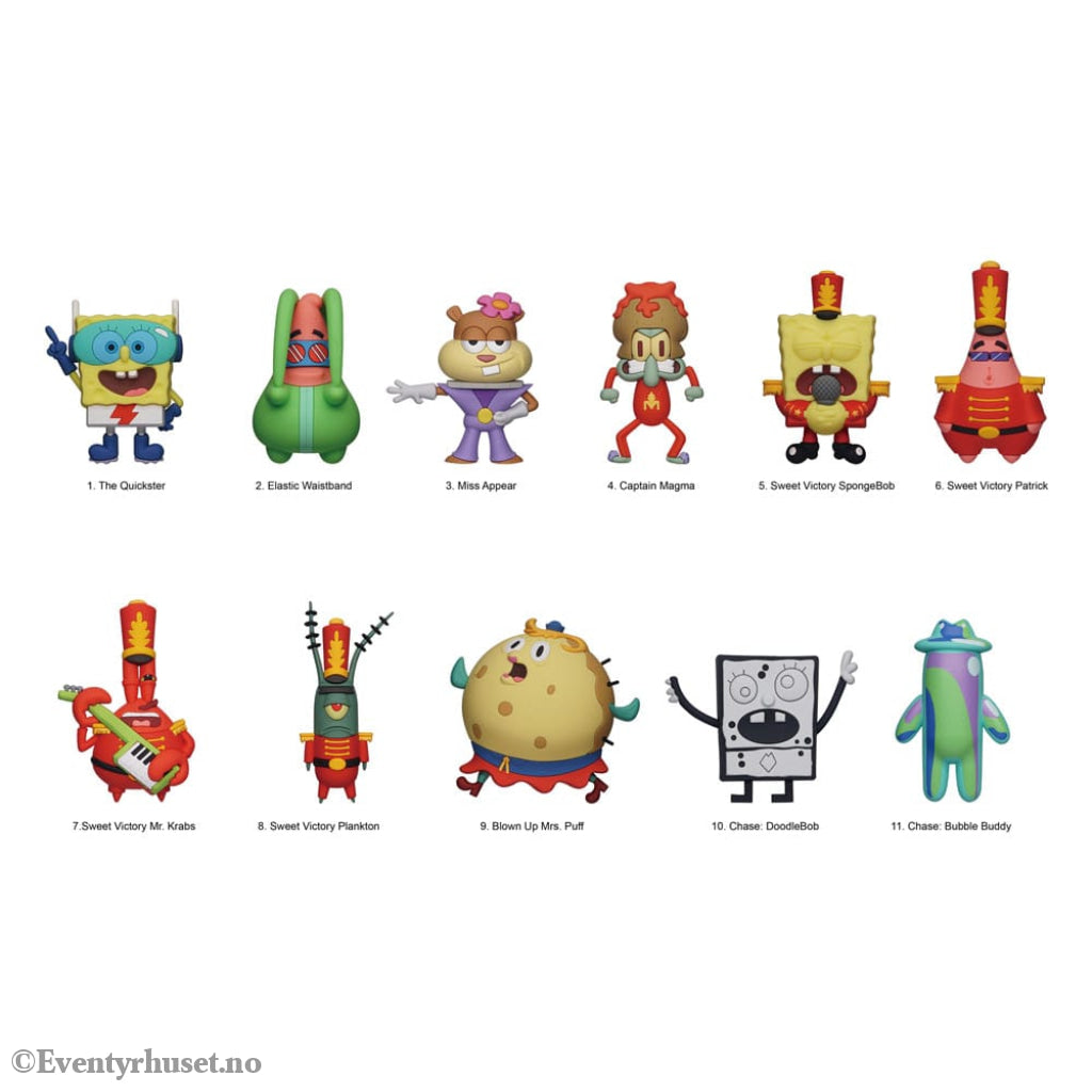 SpongeBob Squarepants 3D PVC Bag Clips Series 6 Display (24) Fashion & Accessories