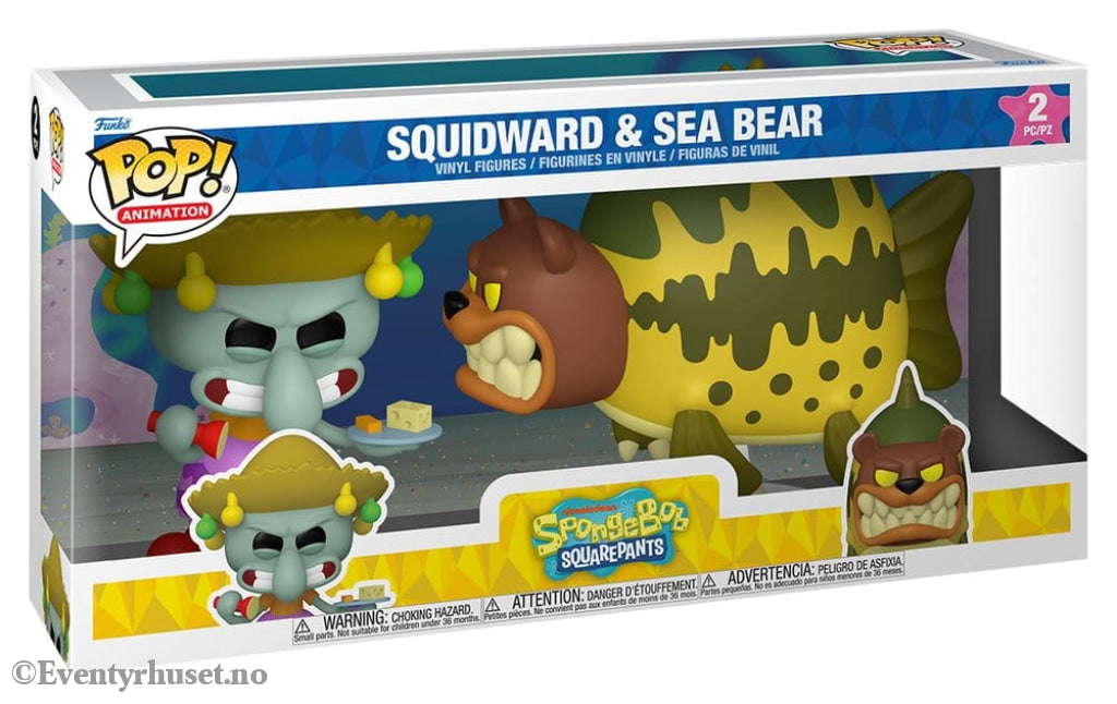 SpongeBob SquarePants POP! Animation Vinyl Figure 2-Pack Squidward & Sea Bear 9 cm Collectibles