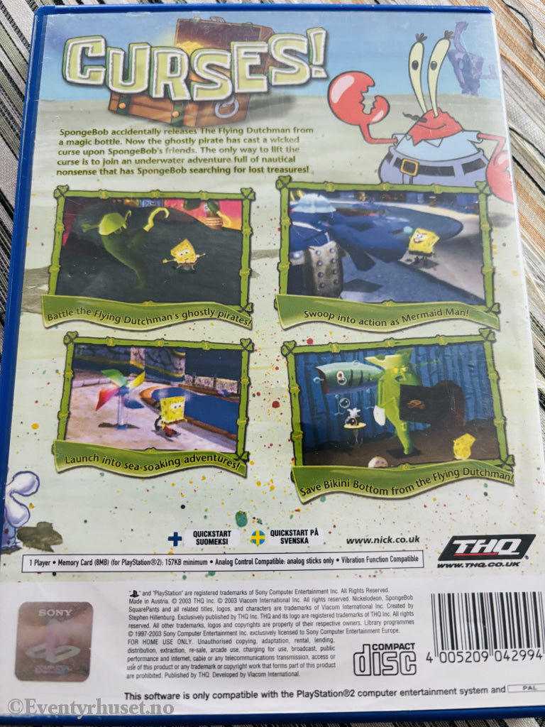 SpongeBob SquarePants: Revenge of the Flying Dutchman. PS2-spill