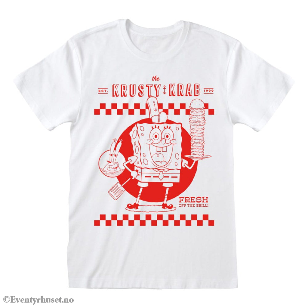 SpongeBob Squarepants T-Shirt Krusty Krab White Size L Fashion & Accessories
