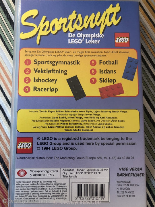 Sportsnytt. De Olympiske Lego Leker. 1994. Vhs. Vhs
