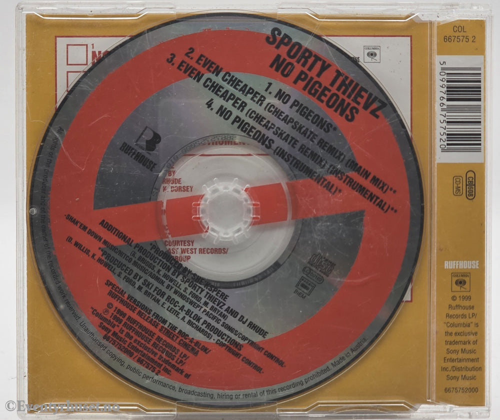 Sporty Thievz, 1999, No Pigeons, CD singel
