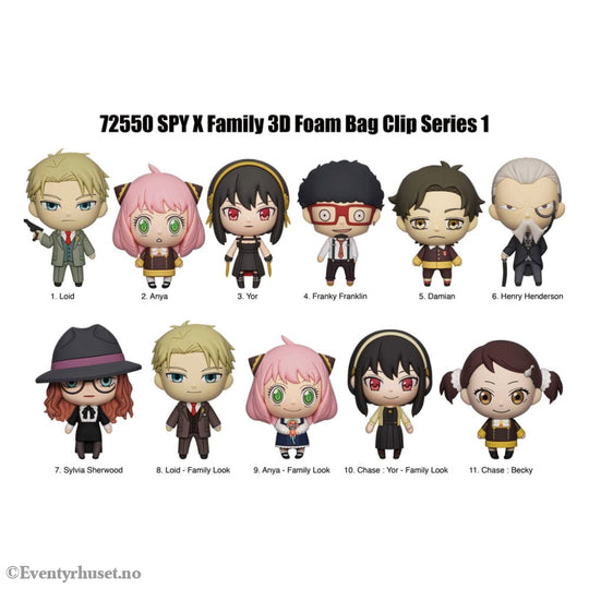 Spy x Family 3D Foam Bag Clips Series 1 Display (24) Fashion & Accessories