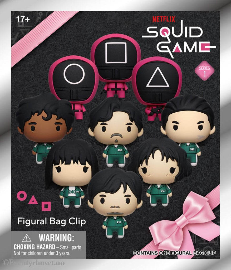 Squid Game 3D PVC Bag Clips Series 1 Display (24) Fashion & Accessories