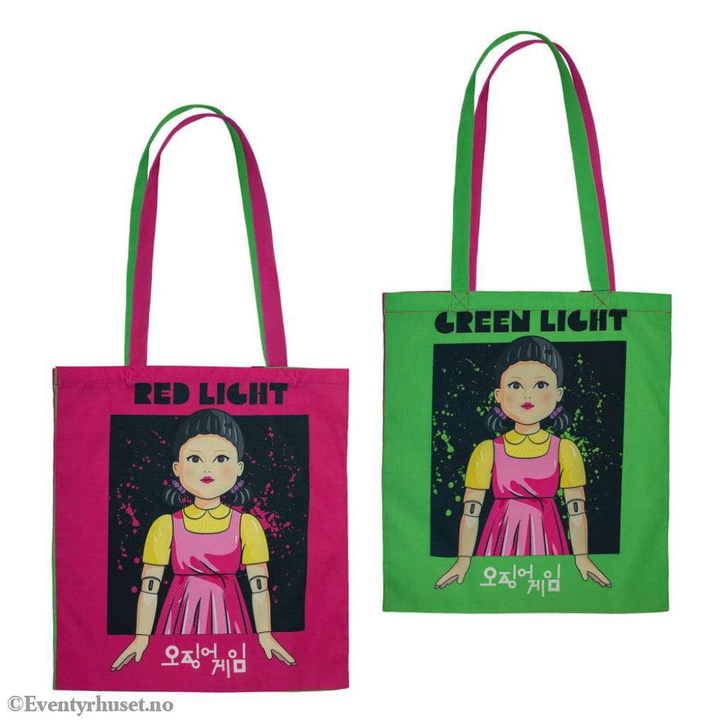 Squid Game Tote Bag Red light green light Fashion & Accessories